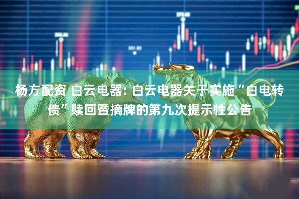 杨方配资 白云电器: 白云电器关于实施“白电转债”赎回暨摘牌的第九次提示性公告