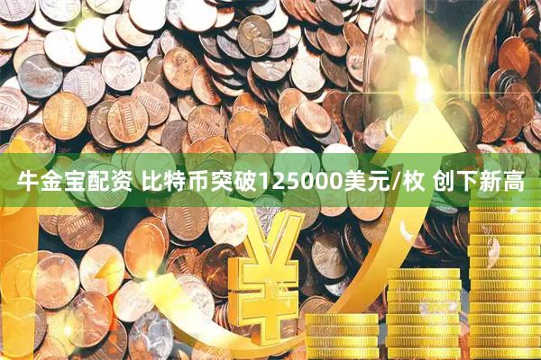 牛金宝配资 比特币突破125000美元/枚 创下新高